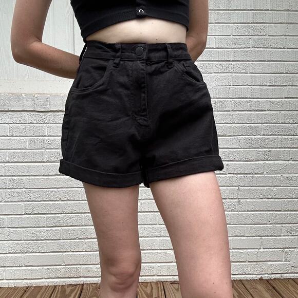 Cotton On Hight Waisted Black Shorts - Picture 1 of 4